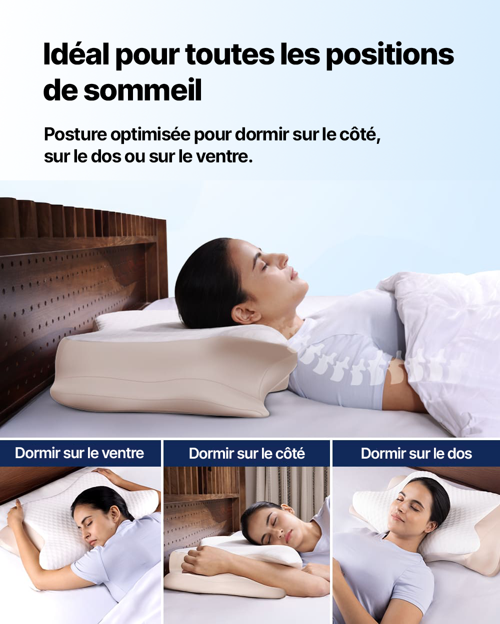 Coussin orthopédique pour cervicales